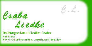 csaba liedke business card